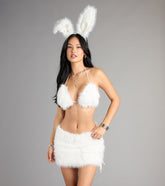 Cozy Cutie Snow Bunny Faux Fur Mini Skirt