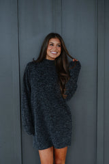 Holland Sweater Dress-Black