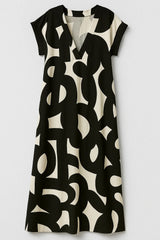 Chic Women's V-Neck Maxi Dress with an Elegant Silhouette