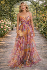 Giselle™ Floral Maxi Dress – Elegant, Flowing Silhouette with Bold Florals