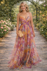 Giselle™ Floral Maxi Dress – Elegant, Flowing Silhouette with Bold Florals