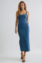 Blanche Seamed Denim Dress