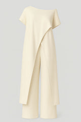 Chic Women's Clothing Set: Elegant Blouse & Tailored Trousers