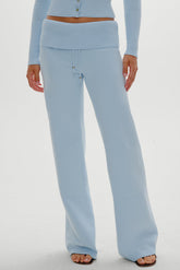 Dawson Knit Fold Over Pants - Daydream
