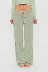 Ela Low Rise Knit Pants - Eucalyptus