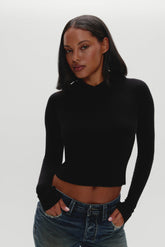 Hazel Knit Hoodie - Black