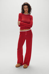 Joy Long Sleeve Sleep Shirt - Holiday Dot