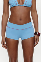 Kacey Cheeky Swim Shorts - Capri Sky