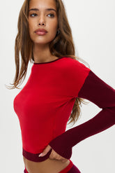Vail Off The Shoulder Knit Shirt - Ember