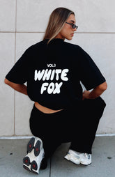 Offstage Back Graphic Oversized Tee Black