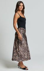 Lioness - Enigmatic Midi Skirt in Leopard