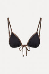 x BELLA HADID Lumia Triangle Bikini Top - Lucky Leopard