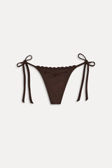 Mackenzie Suede String Bikini Bottom - Desert Suede