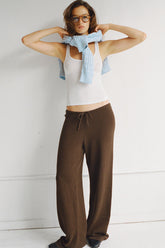 Wesley Knit Pants - Chocolate Brown