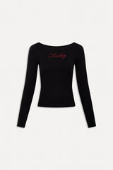 x BELLA HADID Theo Knit Sweater - Lone Star Black