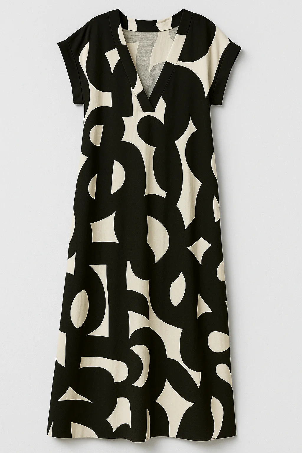 Chic Women's V-Neck Maxi Dress with an Elegant Silhouette