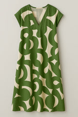 Chic Women's V-Neck Maxi Dress with an Elegant Silhouette