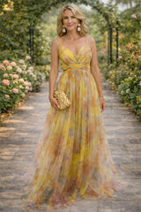 Giselle™ Floral Maxi Dress – Elegant, Flowing Silhouette with Bold Florals