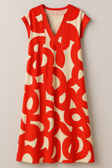 Chic Women's V-Neck Maxi Dress with an Elegant Silhouette