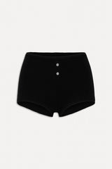 x BELLA HADID Bradley Knit Booty Shorts - Lone Star Black