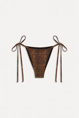 x BELLA HADID Mackenzie String Bikini Bottom - Lucky Leopard
