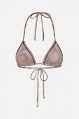 x BELLA HADID Nick Triangle Bikini Top - Dream Gingham