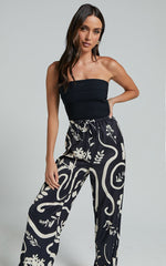 Runaway The Label - Leo Pant in Black/Sand