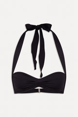 x BELLA HADID Sunday Halter Bikini Top - Black