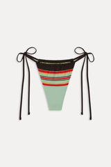 Tia Striped Skimpy Bikini Bottom - Desert Dusk