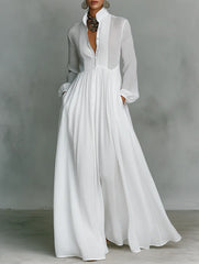 Serena Flowing Button-Front Maxi Dress - Effortless Chic for Any Occasion