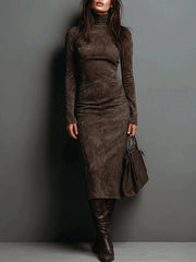 Emma - Elegant Long-Sleeve Midi Dress