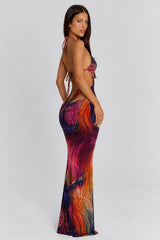 Esmeralda Crystal Maxi Dress