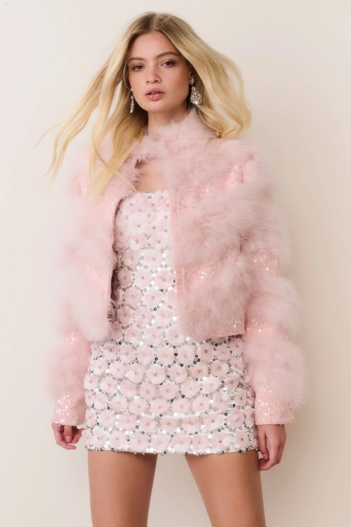Curran Feather & Sequin Jacket